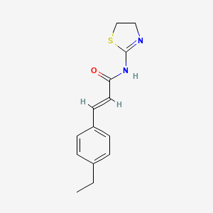 molecular formula C14H16N2OS B591143 (E)-N-(4,5-dihydro-1,3-thiazol-2-yl)-3-(4-ethylphenyl)prop-2-enamide CAS No. 1426576-80-8
