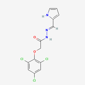 B591144 N-[(E)-1H-pyrrol-2-ylmethylideneamino]-2-(2,4,6-trichlorophenoxy)acetamide CAS No. 1378872-36-6