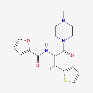 molecular formula C17H19N3O3S B5911457 N-[1-[(4-methyl-1-piperazinyl)carbonyl]-2-(2-thienyl)vinyl]-2-furamide 
