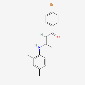 molecular formula C18H18BrNO B5911467 1-(4-bromophenyl)-3-[(2,4-dimethylphenyl)amino]-2-buten-1-one 