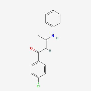 molecular formula C16H14ClNO B5911476 3-anilino-1-(4-chlorophenyl)-2-buten-1-one 
