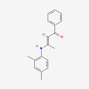 molecular formula C18H19NO B5911485 3-[(2,4-dimethylphenyl)amino]-1-phenyl-2-buten-1-one 