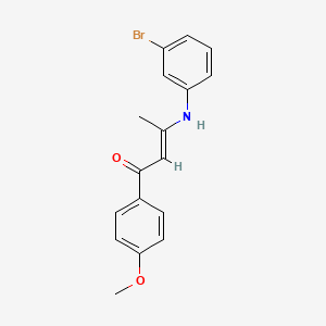 3-[(3-bromophenyl)amino]-1-(4-methoxyphenyl)-2-buten-1-one