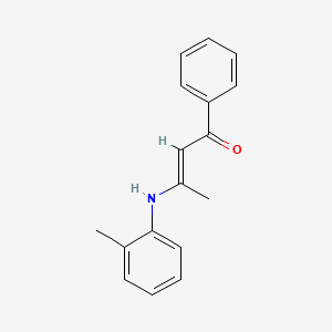 molecular formula C17H17NO B5911494 3-[(2-methylphenyl)amino]-1-phenyl-2-buten-1-one 