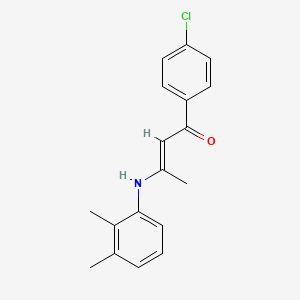 molecular formula C18H18ClNO B5911497 1-(4-chlorophenyl)-3-[(2,3-dimethylphenyl)amino]-2-buten-1-one 