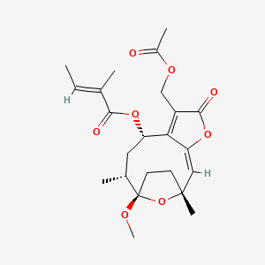 molecular formula C23H30O8 B591151 Vernolide-B CAS No. 618860-58-5
