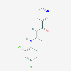 molecular formula C15H12Cl2N2O B5911513 3-[(2,4-dichlorophenyl)amino]-1-(3-pyridinyl)-2-buten-1-one 