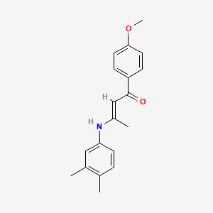 molecular formula C19H21NO2 B5911519 3-[(3,4-dimethylphenyl)amino]-1-(4-methoxyphenyl)-2-buten-1-one 