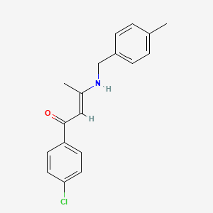 molecular formula C18H18ClNO B5911526 1-(4-chlorophenyl)-3-[(4-methylbenzyl)amino]-2-buten-1-one 