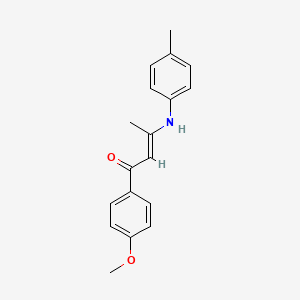 1-(4-methoxyphenyl)-3-[(4-methylphenyl)amino]-2-buten-1-one
