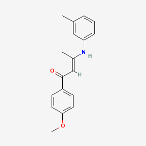 1-(4-methoxyphenyl)-3-[(3-methylphenyl)amino]-2-buten-1-one