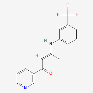 molecular formula C16H13F3N2O B5911540 1-(3-pyridinyl)-3-{[3-(trifluoromethyl)phenyl]amino}-2-buten-1-one 