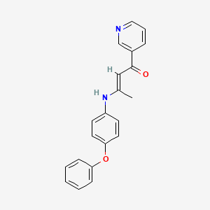molecular formula C21H18N2O2 B5911547 3-[(4-phenoxyphenyl)amino]-1-(3-pyridinyl)-2-buten-1-one 