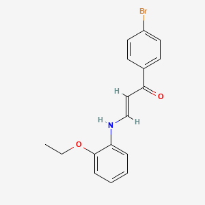 molecular formula C17H16BrNO2 B5911549 1-(4-bromophenyl)-3-[(2-ethoxyphenyl)amino]-2-propen-1-one 