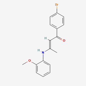molecular formula C17H16BrNO2 B5911553 1-(4-bromophenyl)-3-[(2-methoxyphenyl)amino]-2-buten-1-one 