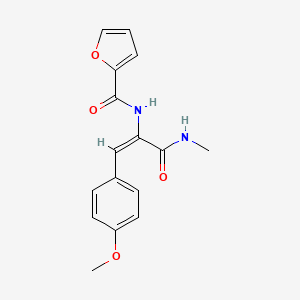 molecular formula C16H16N2O4 B5911556 N-{2-(4-methoxyphenyl)-1-[(methylamino)carbonyl]vinyl}-2-furamide 