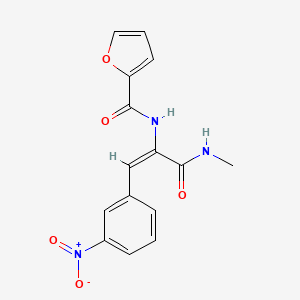molecular formula C15H13N3O5 B5911563 N-[1-[(methylamino)carbonyl]-2-(3-nitrophenyl)vinyl]-2-furamide 