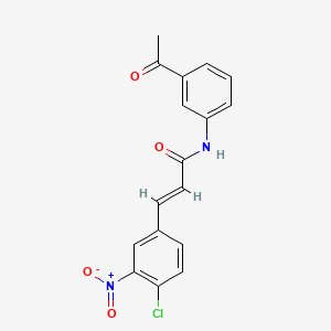 molecular formula C17H13ClN2O4 B5911571 N-(3-acetylphenyl)-3-(4-chloro-3-nitrophenyl)acrylamide 