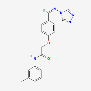 molecular formula C18H17N5O2 B5911573 N-(3-methylphenyl)-2-{4-[(4H-1,2,4-triazol-4-ylimino)methyl]phenoxy}acetamide 