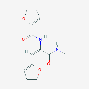 molecular formula C13H12N2O4 B5911574 N-{2-(2-furyl)-1-[(methylamino)carbonyl]vinyl}-2-furamide 