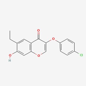 molecular formula C17H13ClO4 B5911588 3-(4-chlorophenoxy)-6-ethyl-7-hydroxy-4H-chromen-4-one 