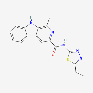 molecular formula C17H15N5OS B5911592 N-(5-ethyl-1,3,4-thiadiazol-2-yl)-1-methyl-9H-beta-carboline-3-carboxamide 