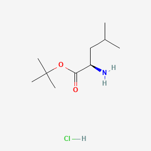 molecular formula C10H22ClNO2 B591160 (R)-tert-Butyl 2-amino-4-methylpentanoate hydrochloride CAS No. 13081-32-8