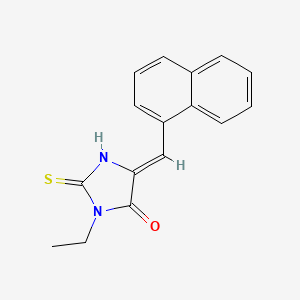 molecular formula C16H14N2OS B5911618 3-ethyl-5-(1-naphthylmethylene)-2-thioxo-4-imidazolidinone 