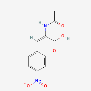 molecular formula C11H10N2O5 B5911634 2-(acetylamino)-3-(4-nitrophenyl)acrylic acid 