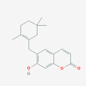 molecular formula C19H22O3 B5911658 7-hydroxy-6-[(2,5,5-trimethyl-1-cyclohexen-1-yl)methyl]-2H-chromen-2-one 