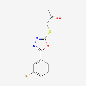 molecular formula C11H9BrN2O2S B5911670 1-{[5-(3-bromophenyl)-1,3,4-oxadiazol-2-yl]thio}acetone 