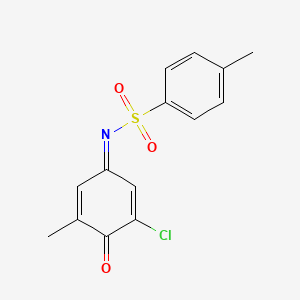 molecular formula C14H12ClNO3S B5911679 N-(3-chloro-5-methyl-4-oxo-2,5-cyclohexadien-1-ylidene)-4-methylbenzenesulfonamide 