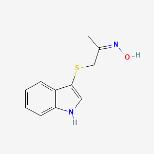 molecular formula C11H12N2OS B5911694 1-(1H-indol-3-ylthio)acetone oxime 