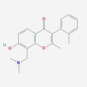 molecular formula C20H21NO3 B5911710 8-[(dimethylamino)methyl]-7-hydroxy-2-methyl-3-(2-methylphenyl)-4H-chromen-4-one 