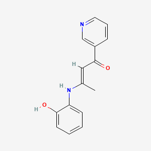 molecular formula C15H14N2O2 B5911724 3-[(2-hydroxyphenyl)amino]-1-(3-pyridinyl)-2-buten-1-one 