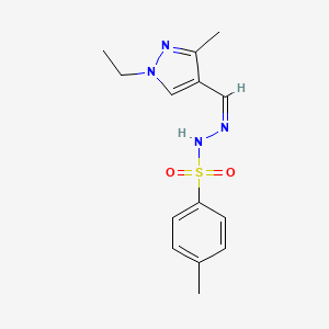 molecular formula C14H18N4O2S B5911754 N'-[(1-ethyl-3-methyl-1H-pyrazol-4-yl)methylene]-4-methylbenzenesulfonohydrazide 
