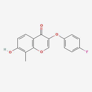 molecular formula C16H11FO4 B5911778 3-(4-fluorophenoxy)-7-hydroxy-8-methyl-4H-chromen-4-one 