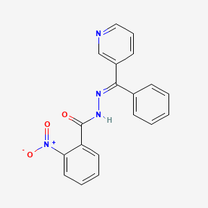 molecular formula C19H14N4O3 B5911802 2-nitro-N'-[phenyl(3-pyridinyl)methylene]benzohydrazide 