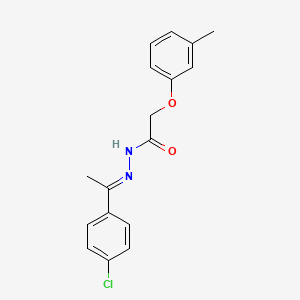 molecular formula C17H17ClN2O2 B5911811 N'-[1-(4-chlorophenyl)ethylidene]-2-(3-methylphenoxy)acetohydrazide 