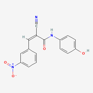 molecular formula C16H11N3O4 B5911836 2-cyano-N-(4-hydroxyphenyl)-3-(3-nitrophenyl)acrylamide 