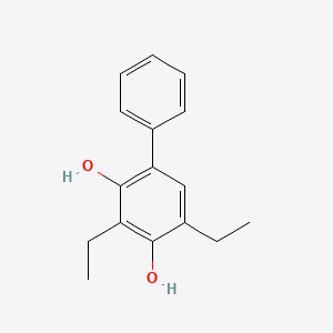molecular formula C16H18O2 B591184 4-Phenyl-2,6-diethylbenzene-1,3-diol CAS No. 131844-73-0