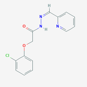 molecular formula C14H12ClN3O2 B5911842 2-(2-chlorophenoxy)-N'-(2-pyridinylmethylene)acetohydrazide 