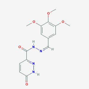 molecular formula C15H16N4O5 B5911849 6-oxo-N'-(3,4,5-trimethoxybenzylidene)-1,6-dihydro-3-pyridazinecarbohydrazide 