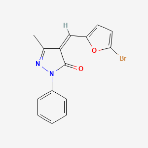 molecular formula C15H11BrN2O2 B5911853 4-[(5-bromo-2-furyl)methylene]-5-methyl-2-phenyl-2,4-dihydro-3H-pyrazol-3-one 