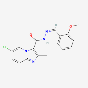 molecular formula C17H15ClN4O2 B5911861 6-chloro-N'-(2-methoxybenzylidene)-2-methylimidazo[1,2-a]pyridine-3-carbohydrazide 