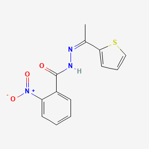 molecular formula C13H11N3O3S B5911874 2-nitro-N'-[1-(2-thienyl)ethylidene]benzohydrazide 