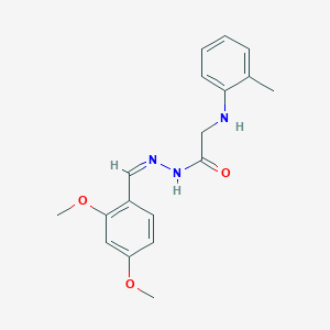 molecular formula C18H21N3O3 B5911886 N'-(2,4-dimethoxybenzylidene)-2-[(2-methylphenyl)amino]acetohydrazide 