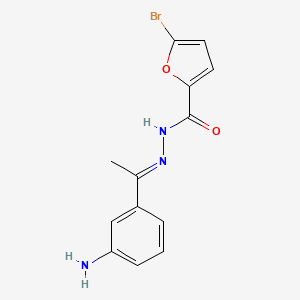 molecular formula C13H12BrN3O2 B5911889 N'-[1-(3-aminophenyl)ethylidene]-5-bromo-2-furohydrazide 