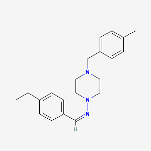 molecular formula C21H27N3 B5911913 N-(4-ethylbenzylidene)-4-(4-methylbenzyl)-1-piperazinamine 