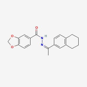 N'-[1-(5,6,7,8-tetrahydro-2-naphthalenyl)ethylidene]-1,3-benzodioxole-5-carbohydrazide